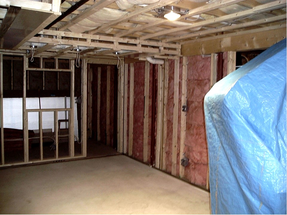 View showing that basic framing of control room is complete