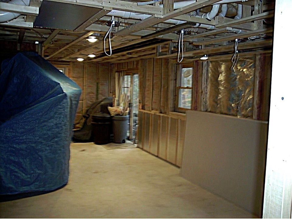 View showing the insulation being put into the studio